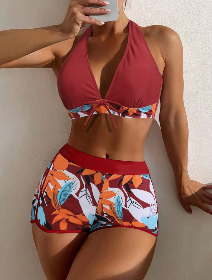 Dame Sporty bikinier med højskåret underdel Skovae
