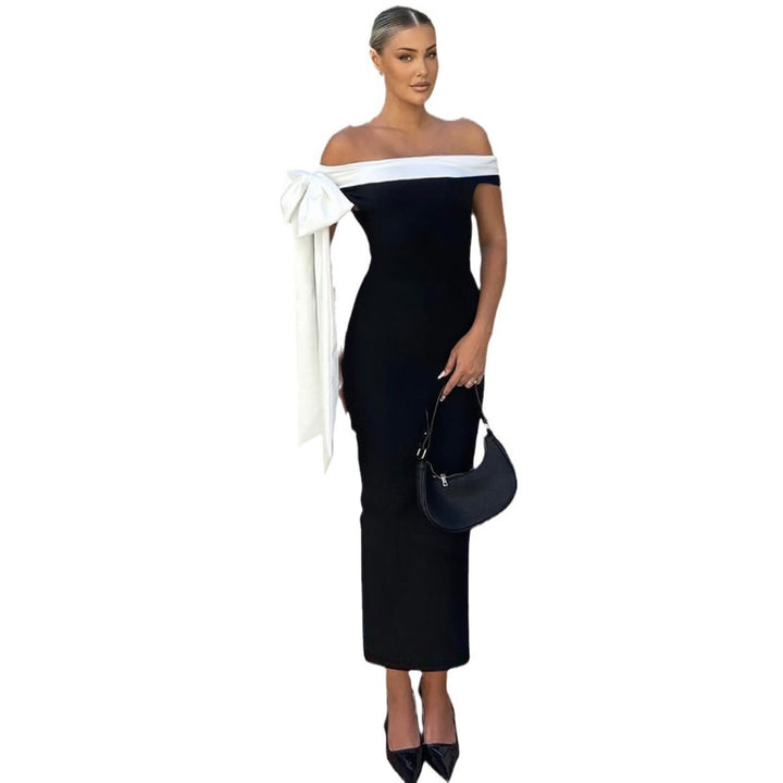 Dame Elegant og figursyet Maxi-kjole med skulderremme Stilla