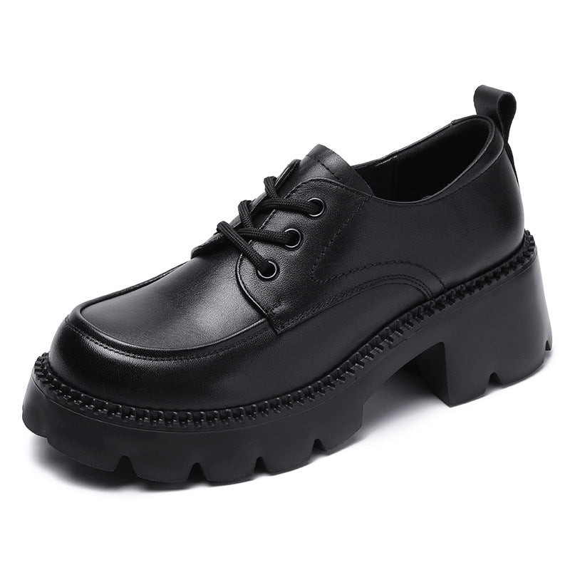 Dame Chunky Plateau Oxfords med hævet sål og snørebåndsdesign Stilla