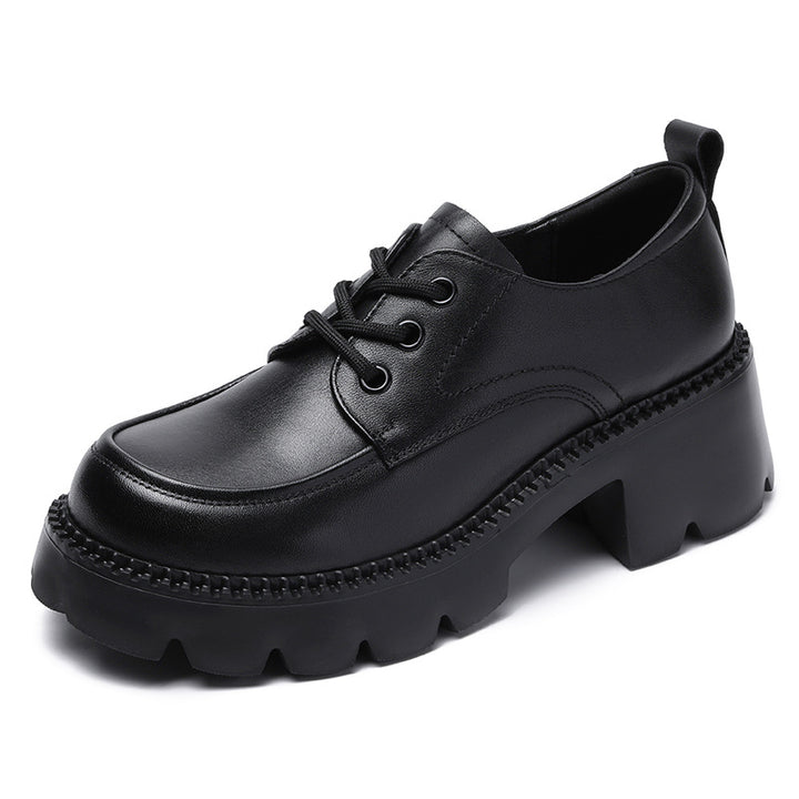 Dame Chunky Plateau Oxfords med hævet sål og snørebåndsdesign Stilla