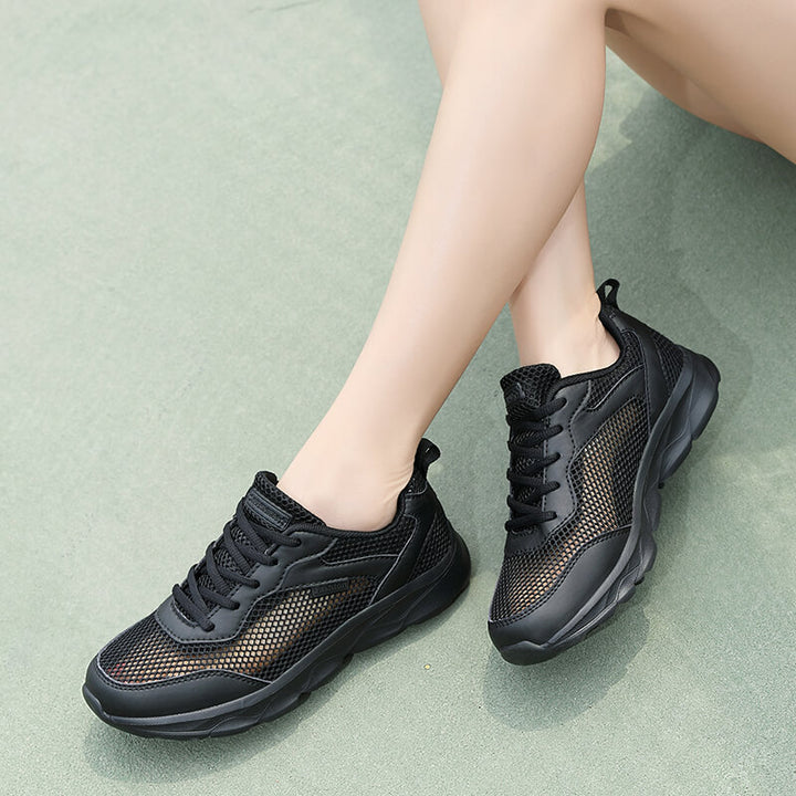 Dame Åndbare Sport Sneakers med Polstret Sål Stilla