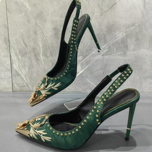 Femme Slingback-hæle med elegante dekorationer Stilla