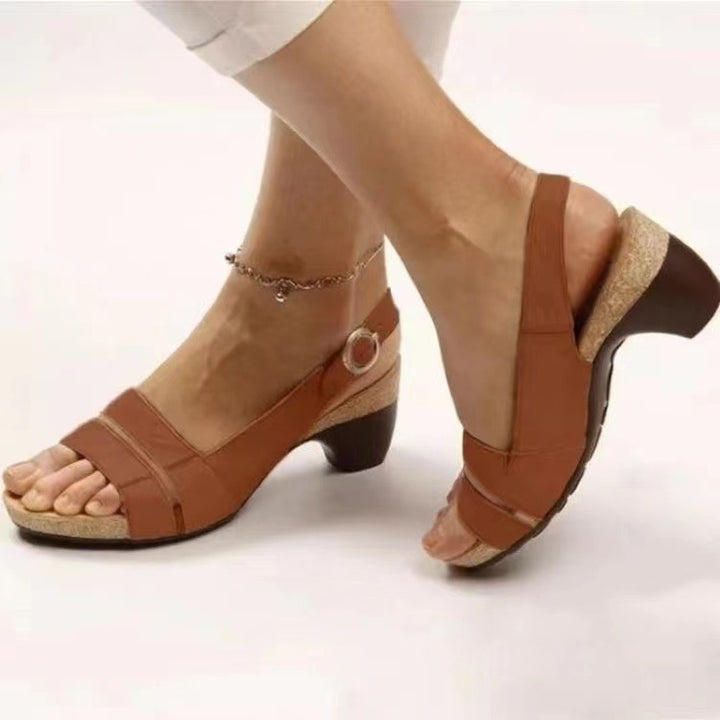 Dame Komfortable Slingback Sandaler med ergonomisk Sål og stilfuld Accent Stilla