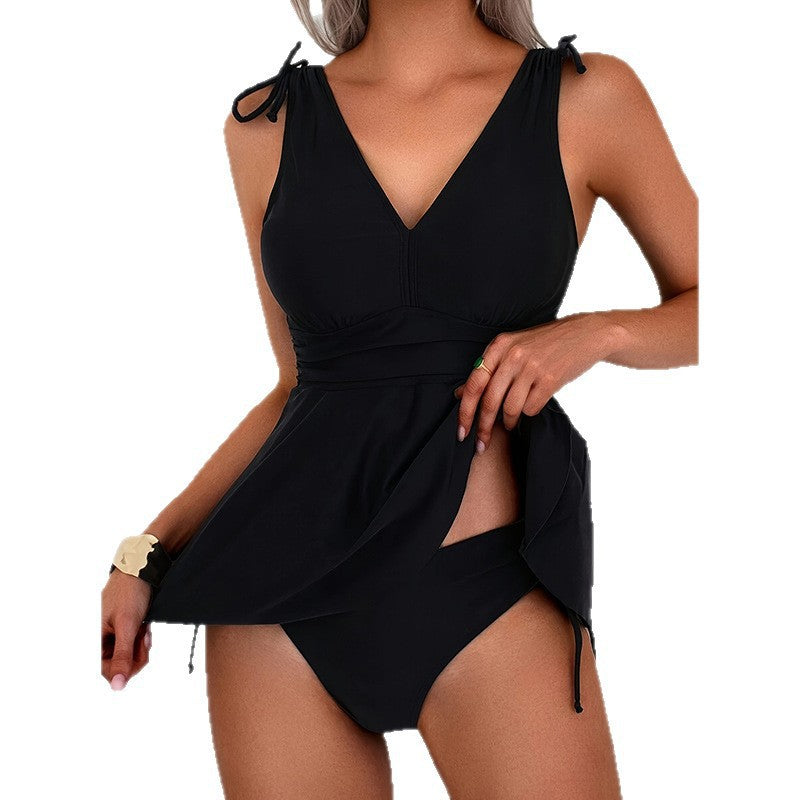 Dame Tankini-top med elegant snit og justerbare stropper Skovae