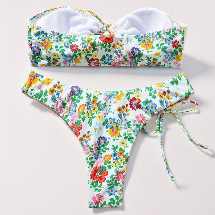 Dame Glad Blomsterprint Bikini Skovae