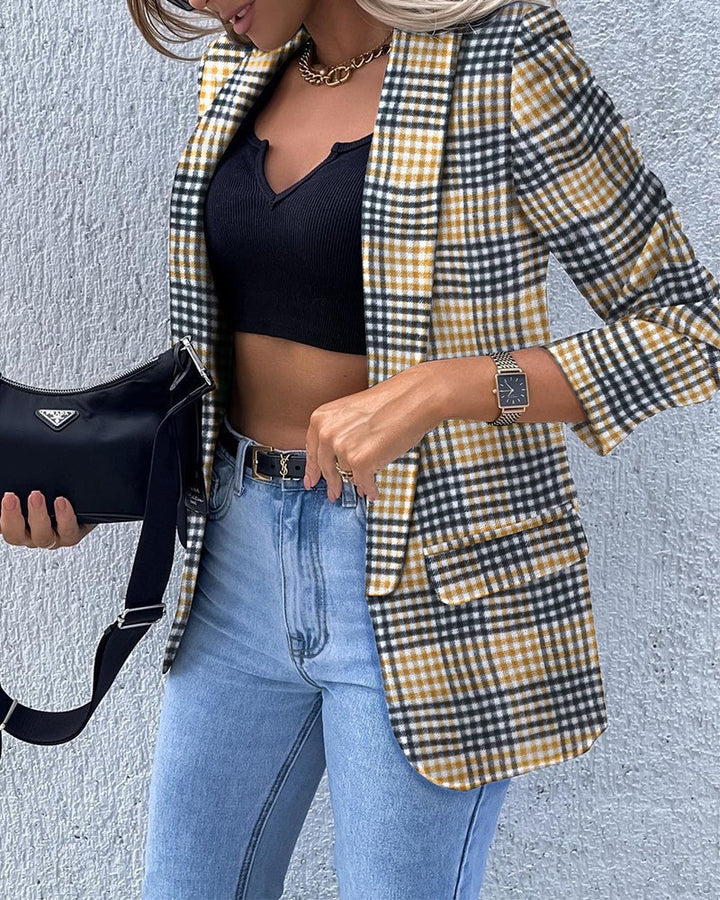 Dameternetternet Blazer med moderne detaljer Stilla