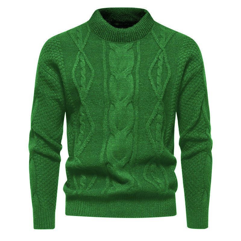 Herrer struktureret kabelstrik sweater Stilla