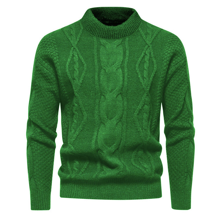 Herrer struktureret kabelstrik sweater Stilla