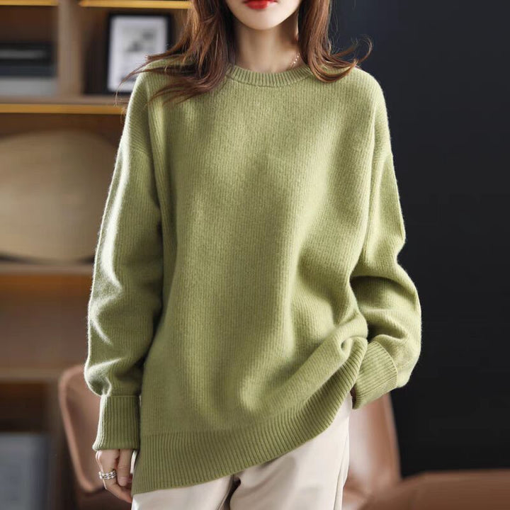 Kvinder Lang Strikket Sweater med Casual Fit Stilla