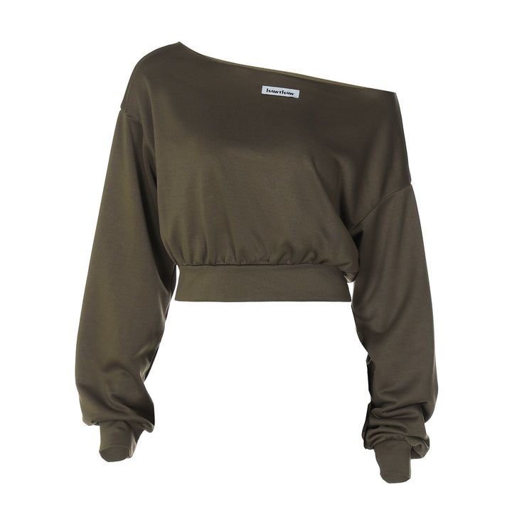 Dame Crop Sweatshirt med figursyet design og bred pasform Stilla