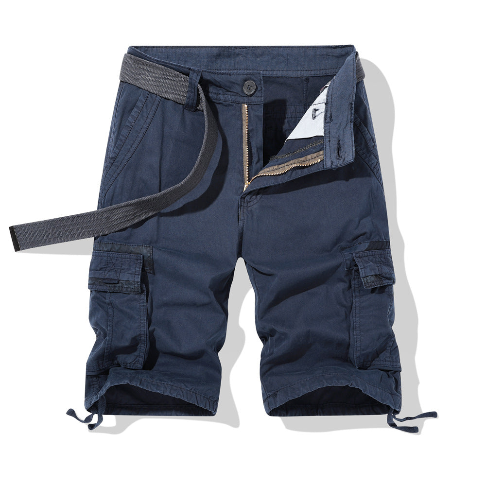 Herrer Cargo-Shorts med multifunktionelle lommer og justerbar talje Stilla