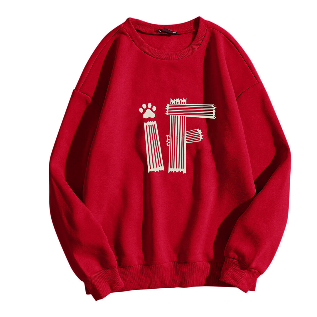 Kvinders casual sweatshirt med kreativt grafisk print Skovae