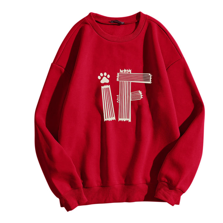 Kvinders casual sweatshirt med kreativt grafisk print Skovae
