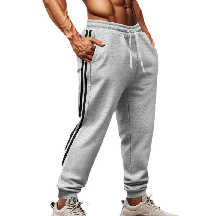 Herre Sporty Joggingbukser med elastisk talje og stilfulde side striber Stilla