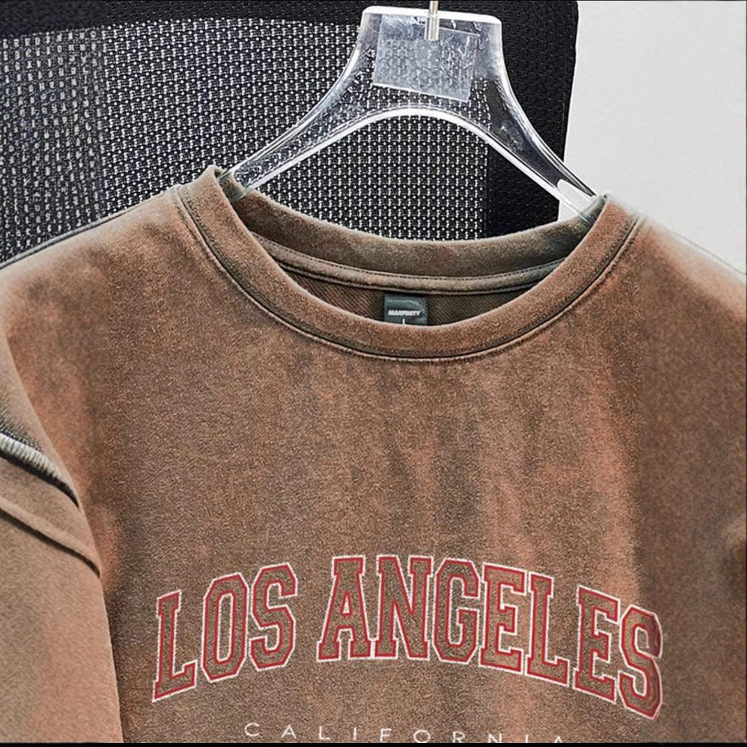 Dame Oversized T-Shirt med vintage-inspireret Los Angeles print og afslappet snit Stilla