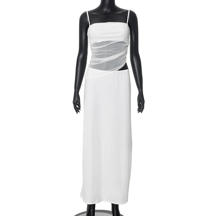 Dame Elegant Maxikjole med asymmetriske detaljer Stilla