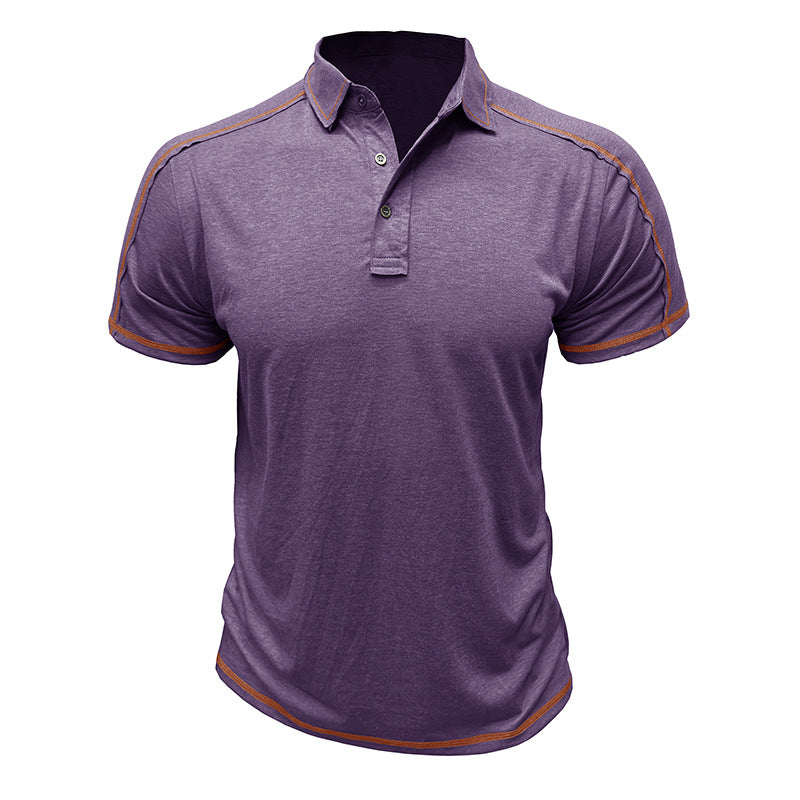 Herrer polo shirt med moderne kontrastsømme og åndbart stof Stilla