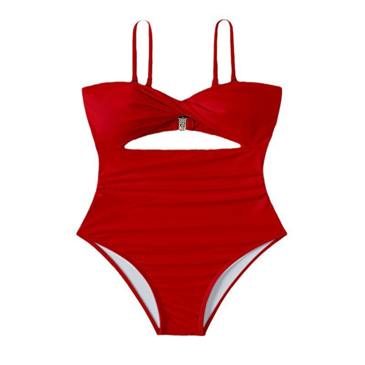 Dame one-piece badedragt med raffineret cut-out og justerbare stropper Skovae