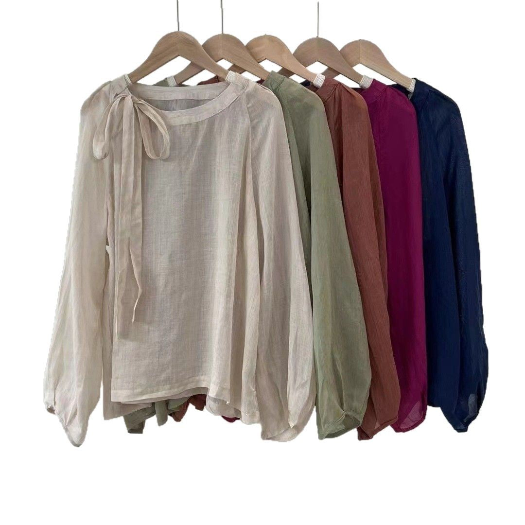 Femme Elegant Sløjfe Bluse Stilla