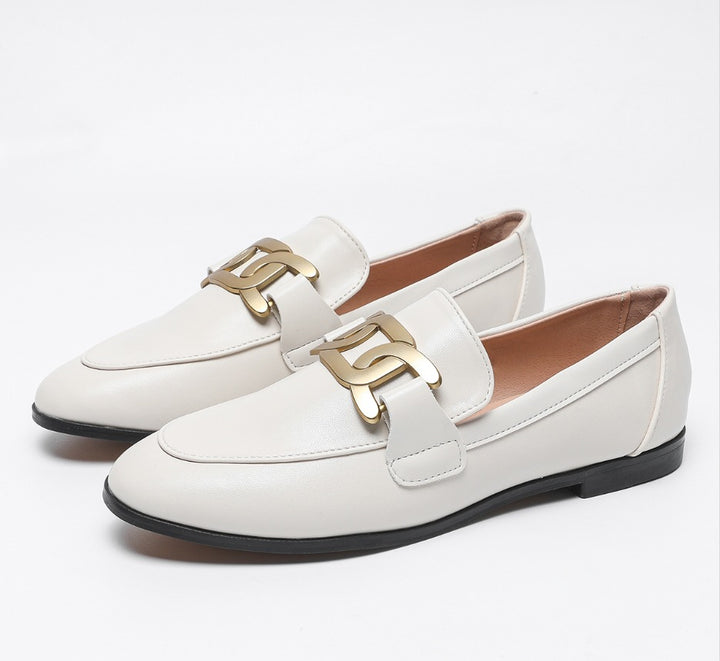 Dame Elegante Mokasiner med Guld accenter Stilla