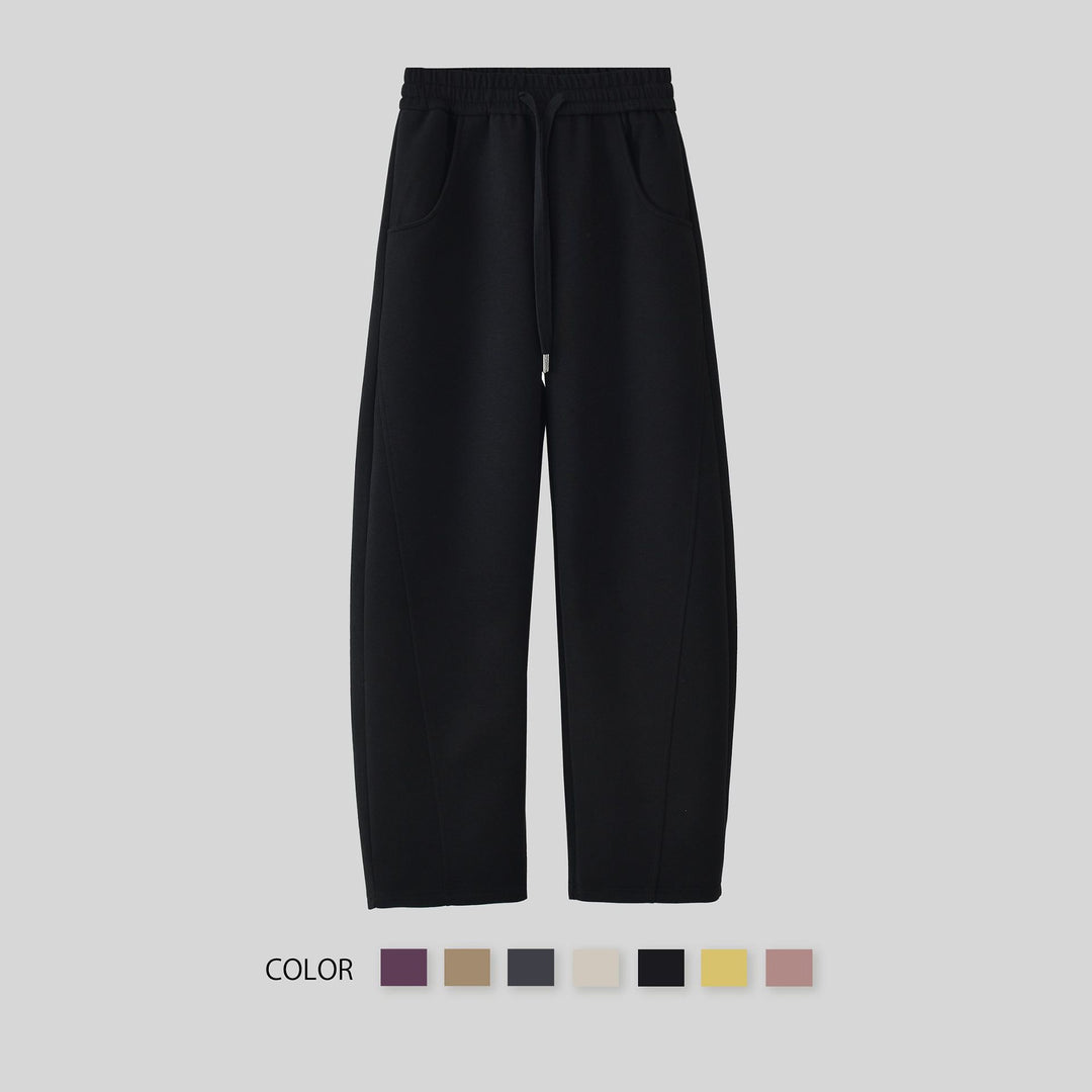 Kvindernes elegante fritidsbukser med sidelommer og elastisk talje Skovae