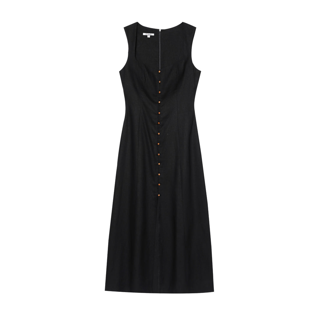 Femme Knopf-Up Midi Kjole Stilla