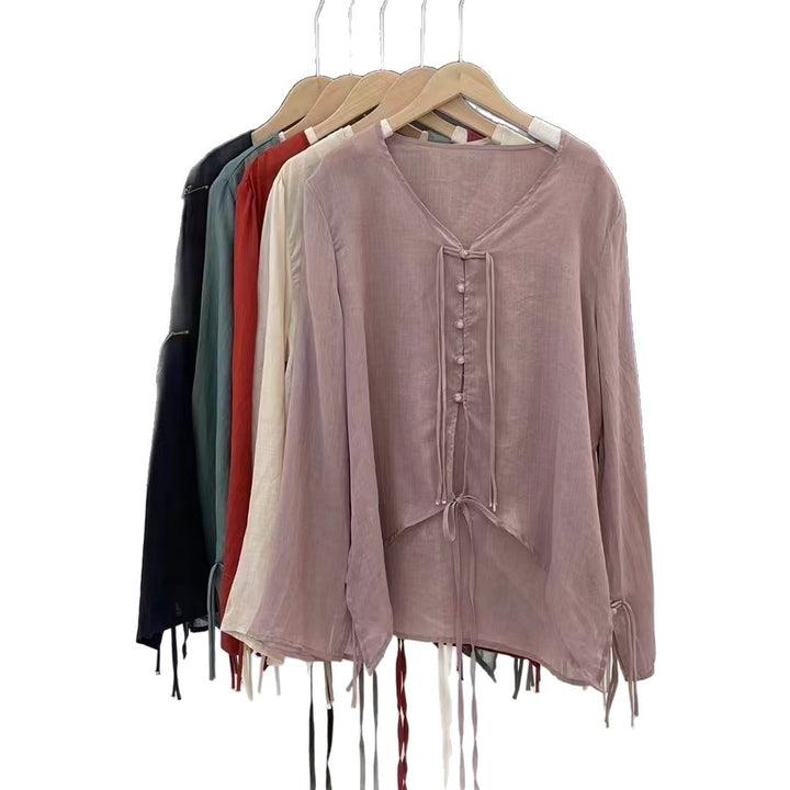 Kvinder Elegant Knaplukning Bluse Stilla