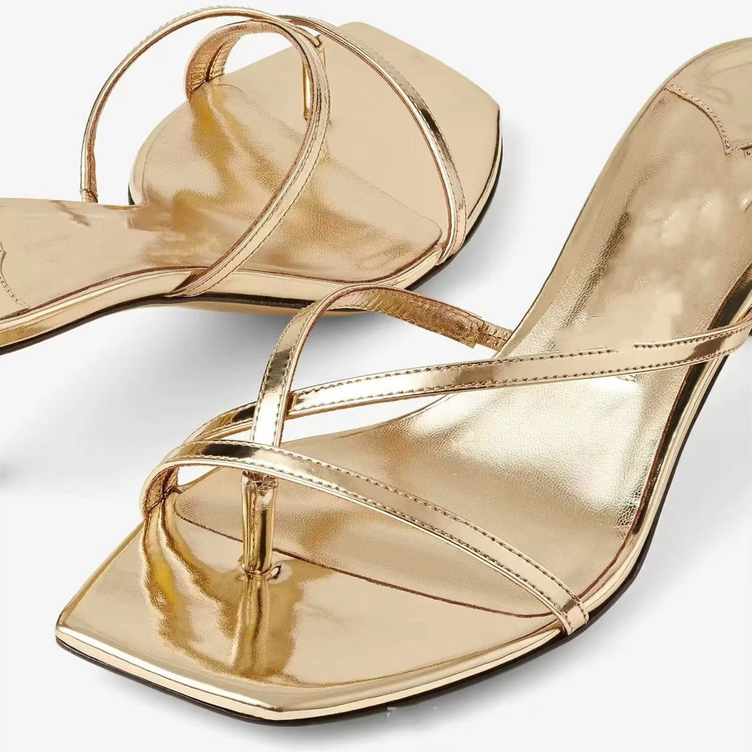 Femme Åben-Tå Rem Slide Sandaler Stilla