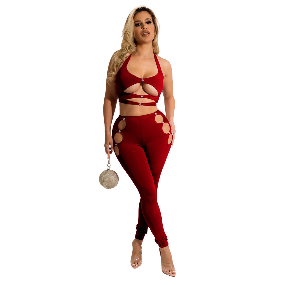 Dame Cut-Out Jumpuit med retro-design og unikke accenter Stilla