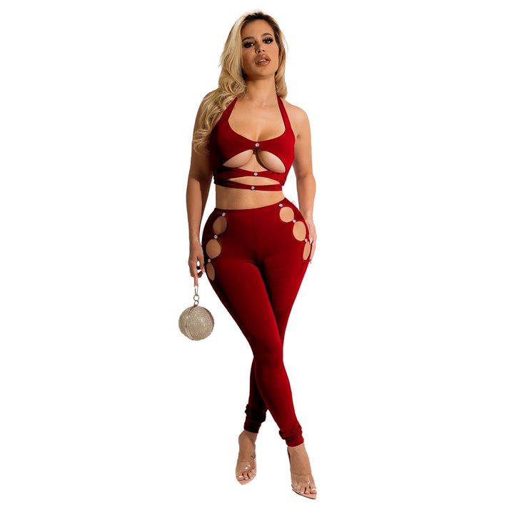 Dame Cut-Out Jumpuit med retro-design og unikke accenter Stilla