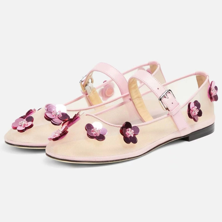 Femme Dekorative Florale Mary Jane Ballerinas Stilla