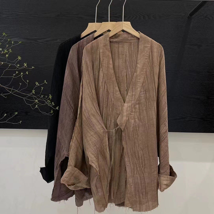 Femme Relaxed Fit Crinkle Kimono Jakke Stilla