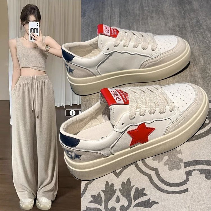Dame mode sneakers med robust plateau og stilfuld stjernedesign Stilla