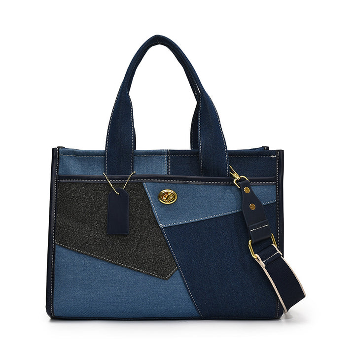 Femme Fashion-Forward Denim Indkøbstaske Stilla