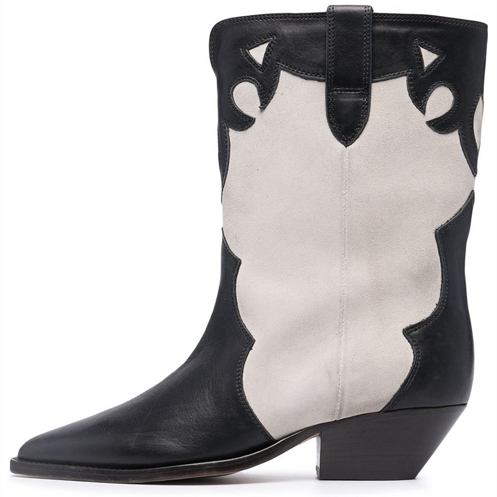 Femme Spidstue Western-stil Støvletter Stilla