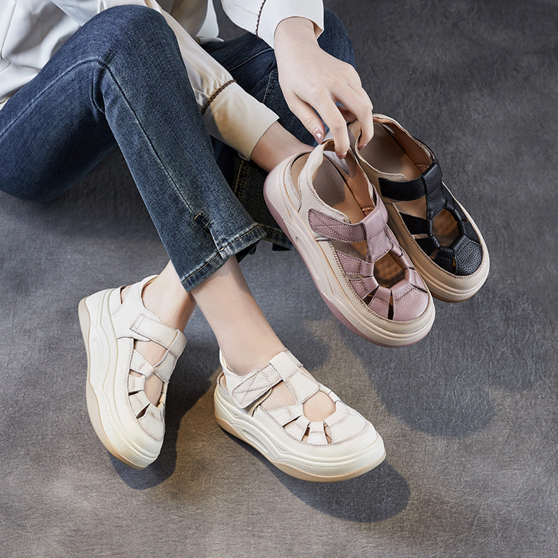 Femme Sporty Platform-Sandaler med justerbare Remme Stilla