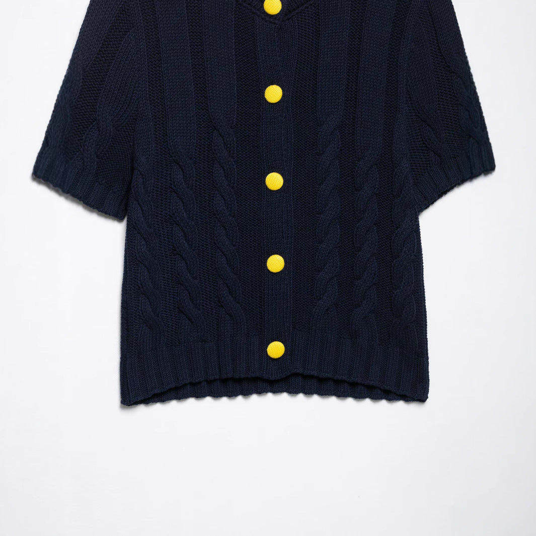 Femme Kortærmet Kabelstrik Cardigan Stilla