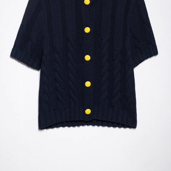 Femme Kortærmet Kabelstrik Cardigan Stilla