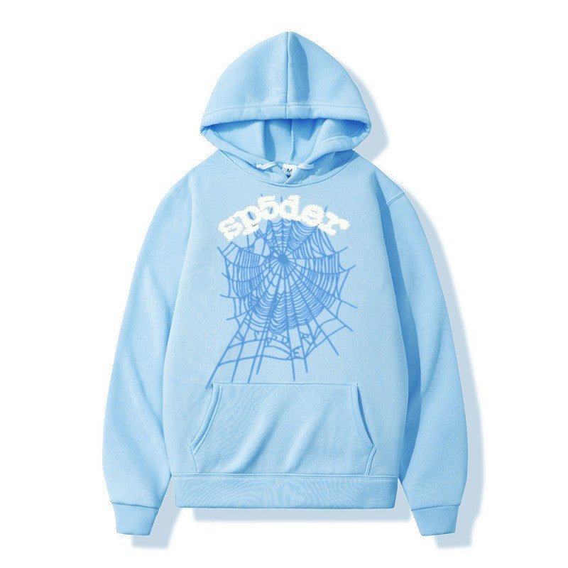 Kvinders hoodie med kreativ edderkopmønster og komfortabel pasform Skovae