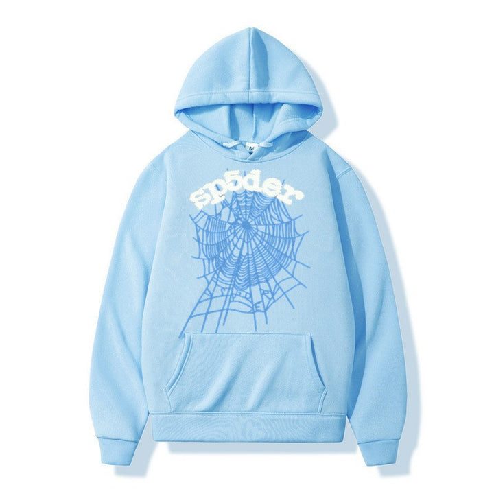 Kvinders hoodie med kreativ edderkopmønster og komfortabel pasform Skovae