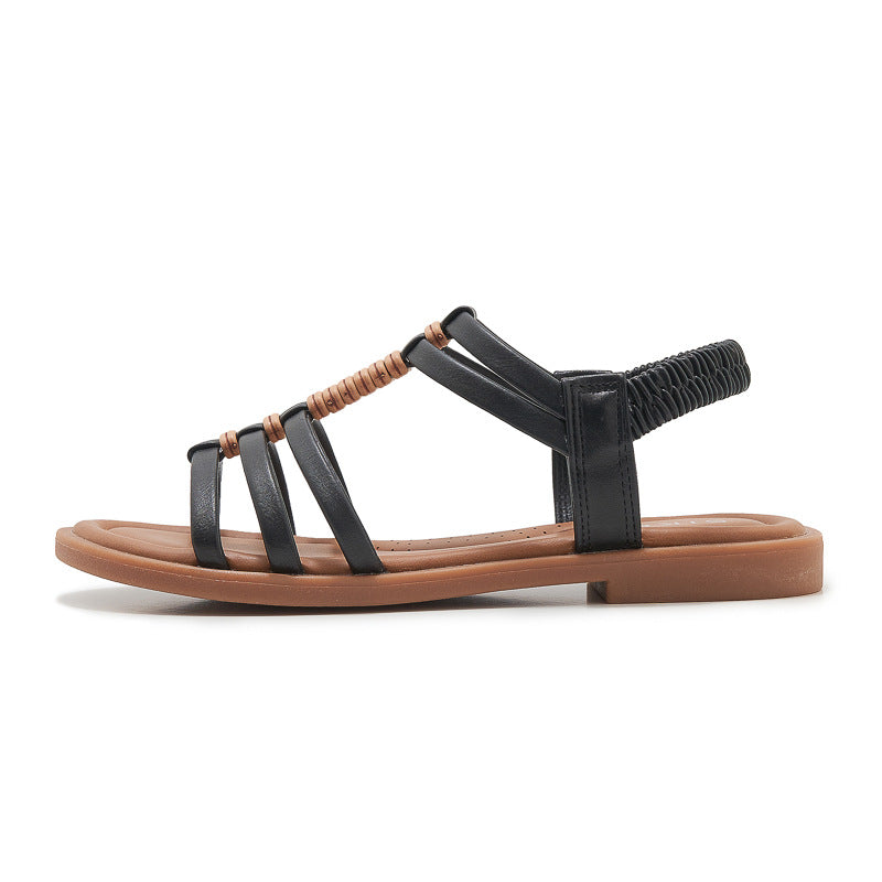 Dame sandaler med elastiske remme og polstret sål Stilla