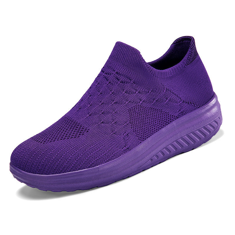 Dame Slip-On Sport Sneakers med åndbart strikdesign Stilla