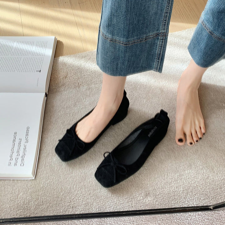 Dame Chic Leopardmønster Ballerinas med dekorativ sløjfe Stilla