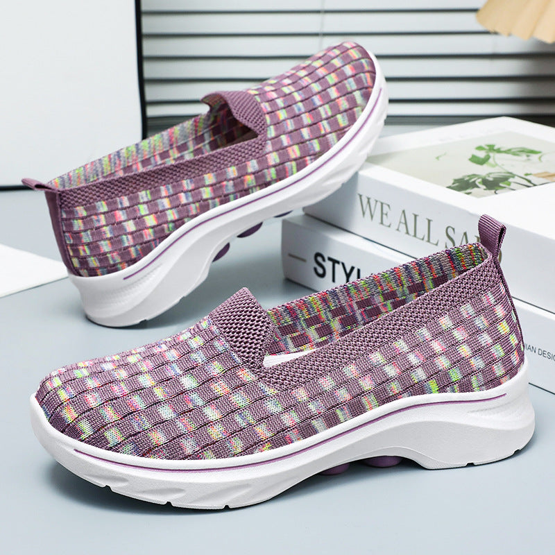 Femme Letvægts Slip-On Vandresko med Fleksibel Vævd Design Stilla