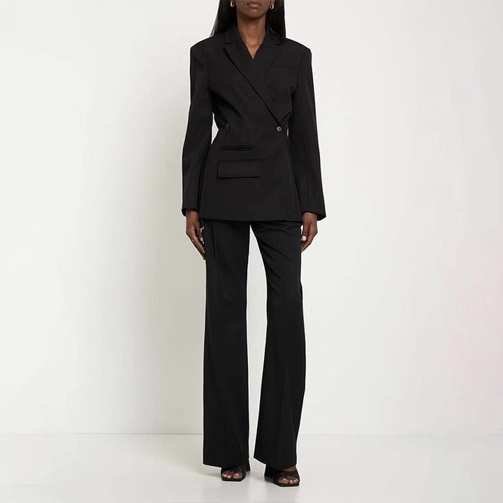Damernes moderne snit blazer med asymmetrisk design Stilla
