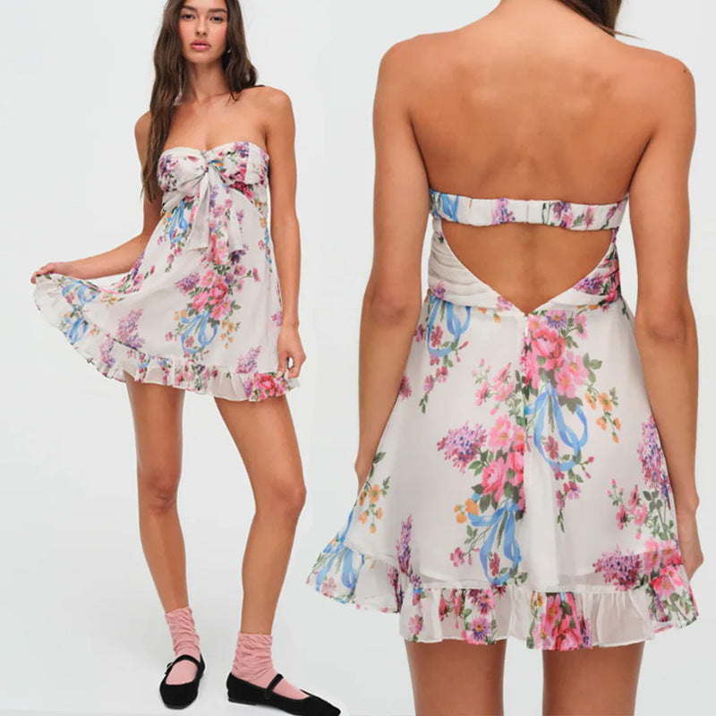 Dame sommerkjole med blomsterprint Stilla