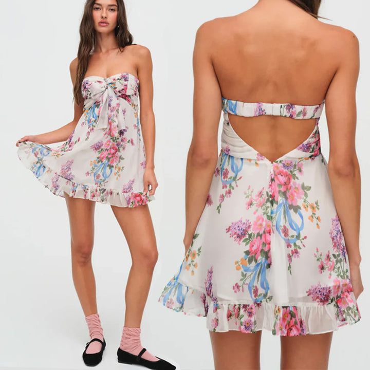 Dame sommerkjole med blomsterprint Stilla
