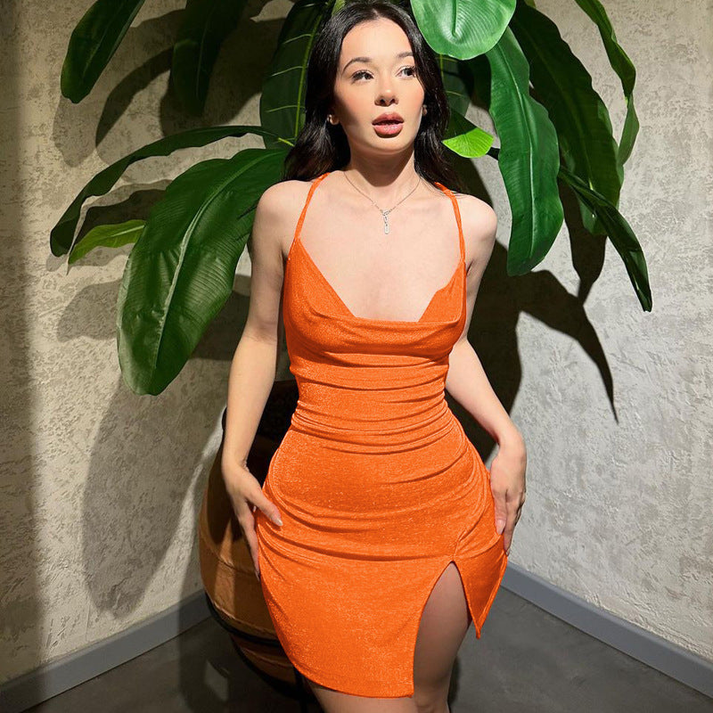 Dame Cowl Neck Bodycon Minikjole Stilla