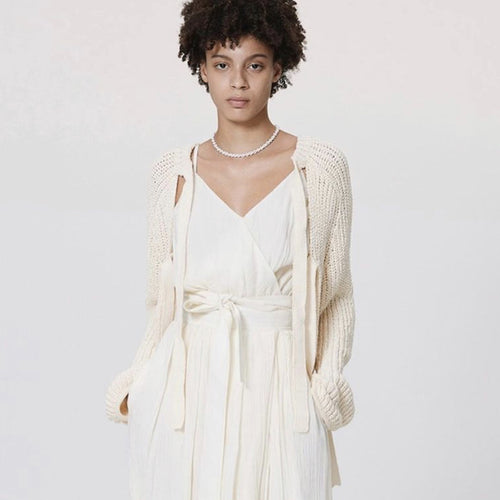Dame let strikket cardigan med åben skæring Stilla