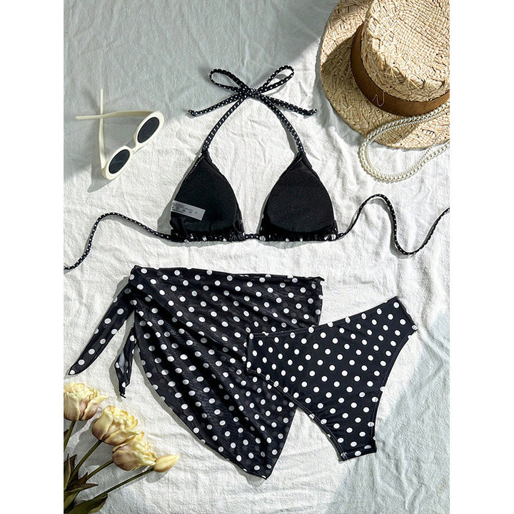 Dame Triangel-Bikini-Sæt med matchende Pareo Skovae